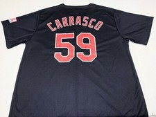 Carlos Carrasco #59 Cleveland Indians MLB Baseball Dark Blue Jersey New! XL