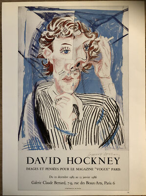 Vogue Paris David Hockney Claude Bernard 1985 Mini Poster