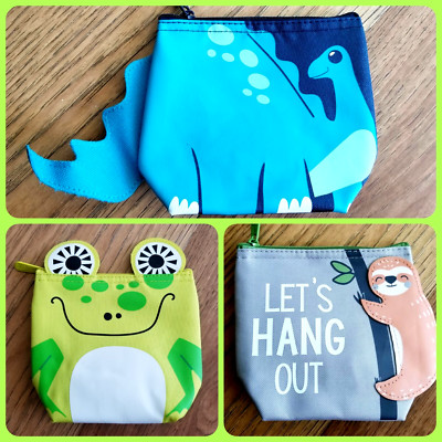 NEW! Thirty One Cool Zip Snacker Reusable Kids Food Bag Frog Dinosaur Sloth