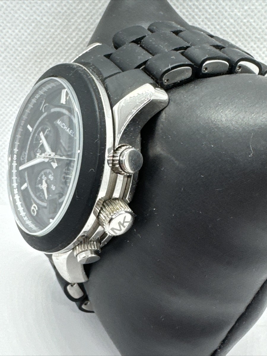 Michael Kors Runway MK8107 Men Analog Black Chronograph Dial Quartz Watch JNA836 Michael Kors Runway MK8107 Men Analog Black Chronograph Dial  main image 4