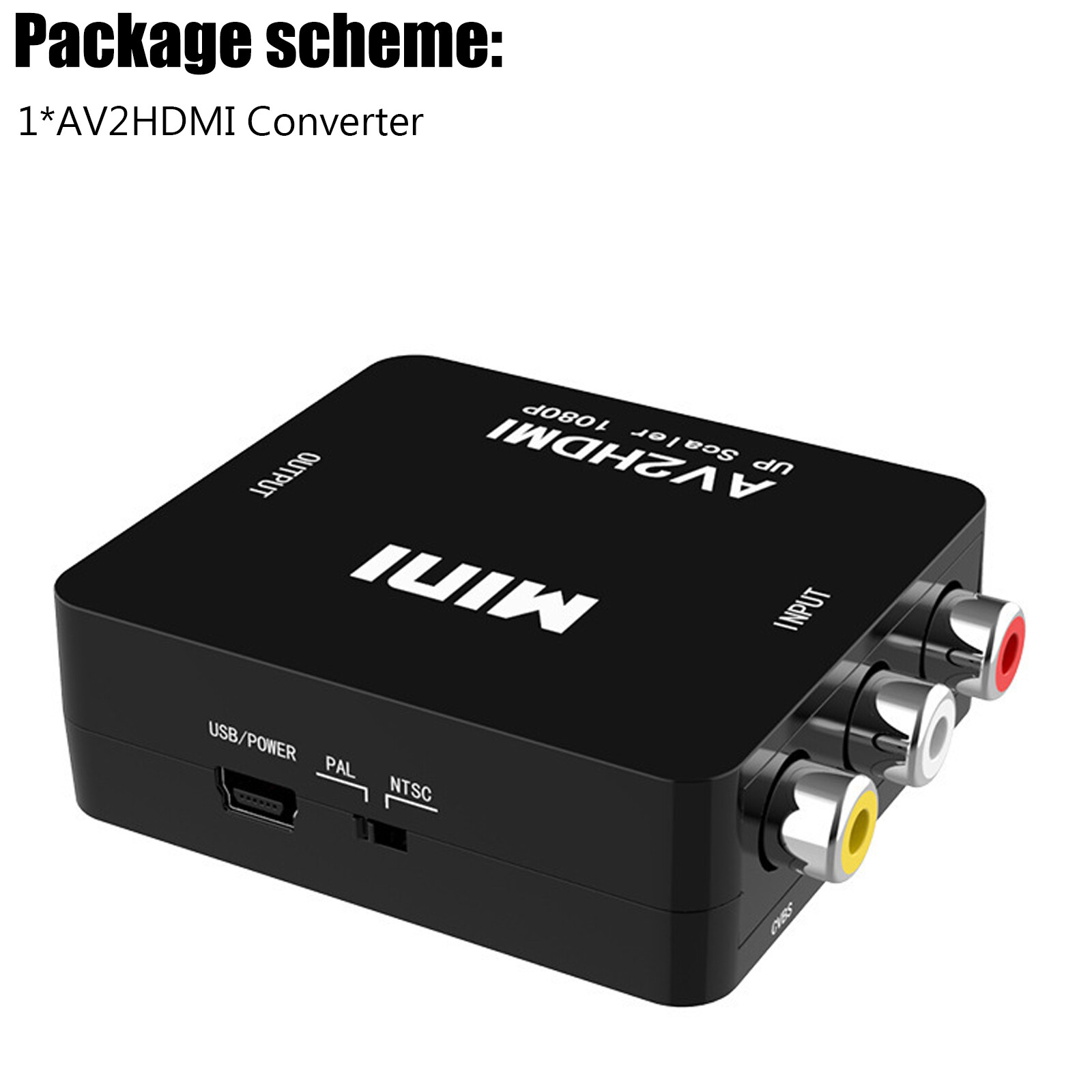 RCA AV to HDMI Converter HD Adapter Composite for CVBS Audio Video Wii