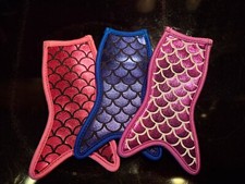 NEW LOT OF 3 POPSICLE HOLDERS ICE POPSICLE SLEEVES MERMAID TAILS