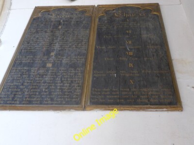 Photo 6x4 St Peter, Everleigh: The Ten Commandments Lower Everleigh  c2014