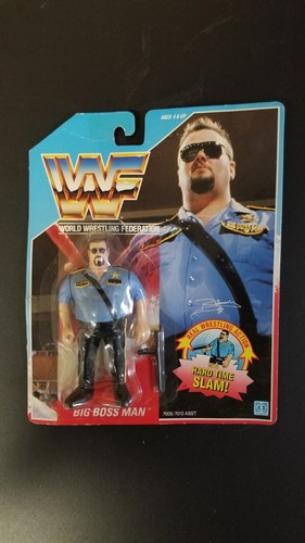 WWF Hasbro Big Boss Man Series 1 - MOC Blue Card 1...