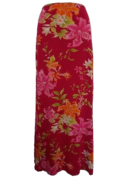 Maxi gonna floreale vintage anni 80 KENZO JUNGLE taglia L circa 10 12 14 Regno Unito