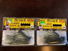 JIG 3/8oz. FLUORO FLIPPING Lot x2pks Hack Attack Strike King NEW!