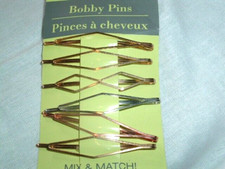 6 Mix  Match Copper Silver Gold Bobby Pins NWT