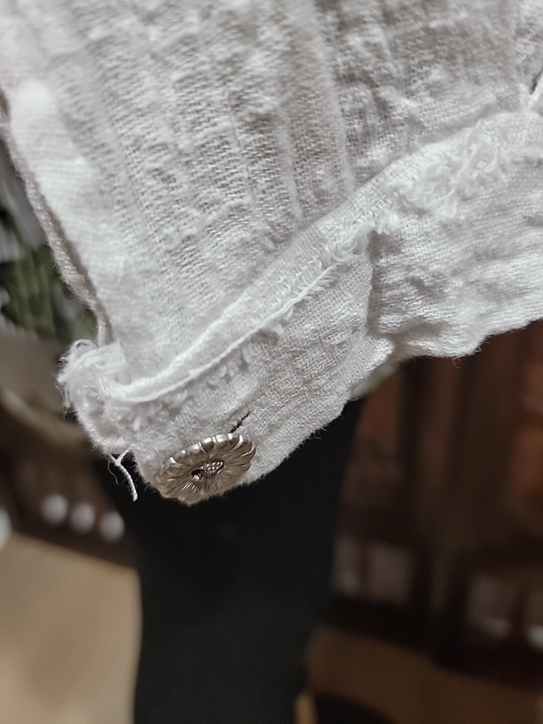 POL Oversized Patchwork Raw Edge Mixed Patterns B… - image 4