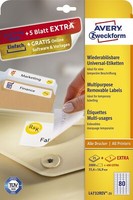 Avery Zweckform® L4732REV-25 L4732REV-25 Universal-Etiketten - 35,6 X 16,9 Mm, W