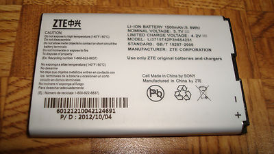 ZTE Li3715T42P3h654251 OEM Battery for U900, U215, R750, U232, X920, X925, MF30