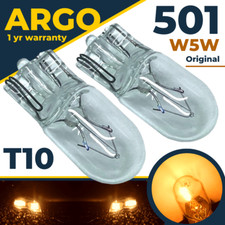 For Citroen C1 Original Side Light Halogen 2005-On 501 Clear Parking Lamps Bulbs