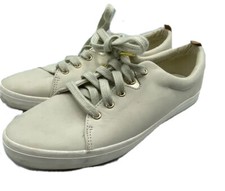 Sperry Top-Sider Womens Captains Sneakers Shoes Beige STS83879 Leather Laces 9M