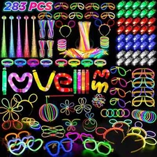 Glow in the Dark Party Supply 27 Rave Accessory 56 LED Toy 100 Glow Stick Bulk