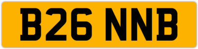 BENN BEN  BENNY BENS BENJAMIN 3x3 PRIVATE REGISTRATION CAR NUMBER PLATE B26 NNB