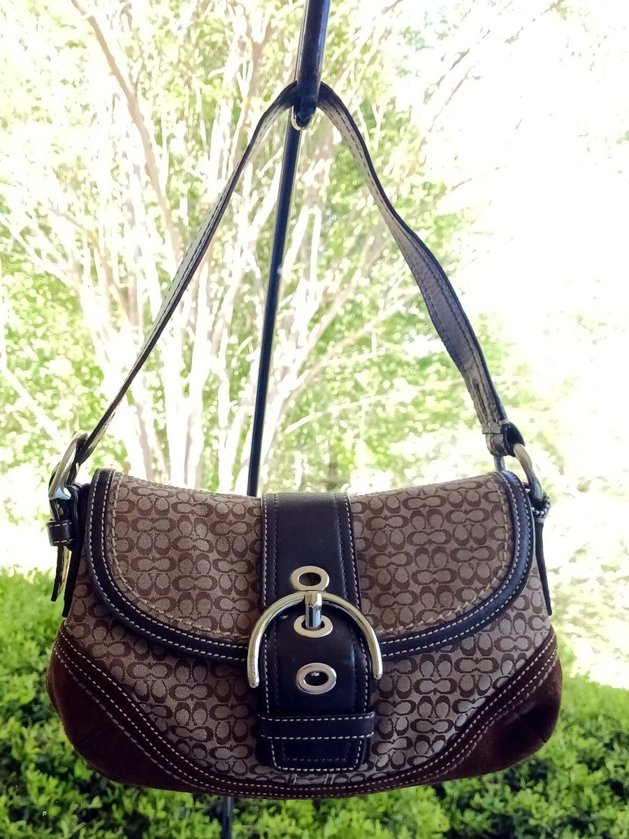 Coach F10925 SMALL Vintage Brown Soho Y2K Signature C Canvas