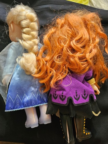 Disney Frozen Elsa Doll and Anna Doll, Early Generation 13" Tall, moving parts - Picture 4 of 4