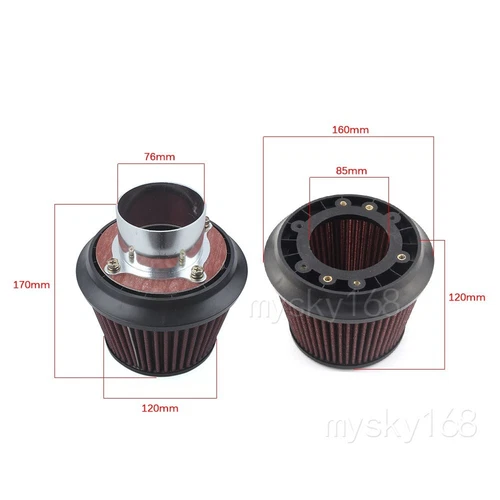 Filtro de aire frío universal para coche de carreras APEXI admisión de potencia alto flujo 3 pulgadas 76 mm - Imagen 3 de 11