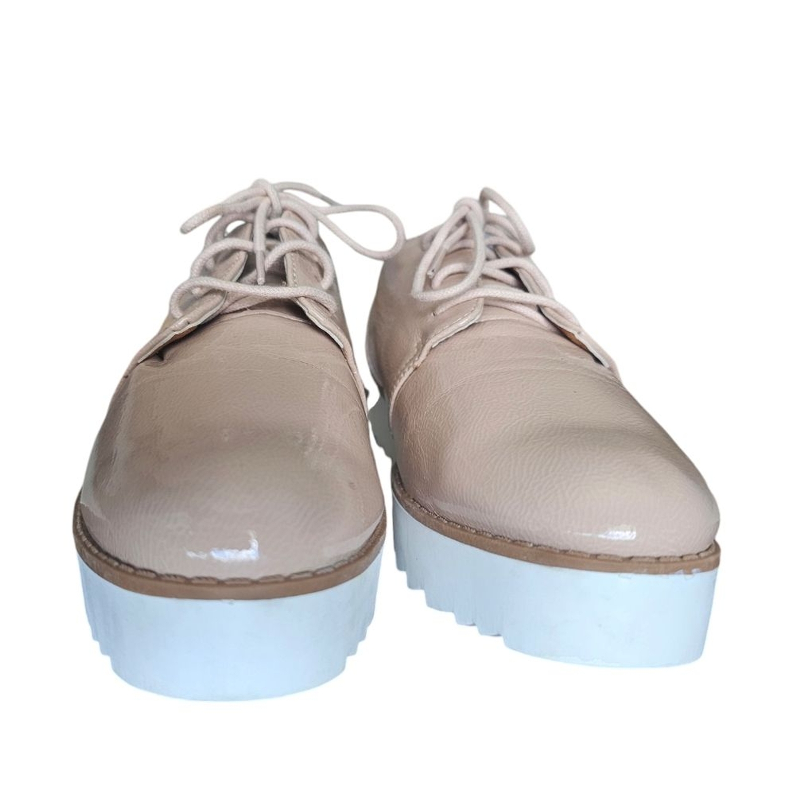 SAOLA Scarpe Oxford Kish Blush Platform suola bianca grossa moderne minimaliste taglia 8 5