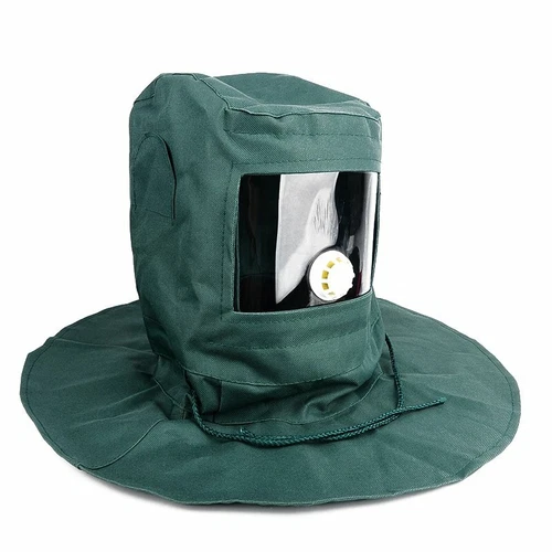 Sandstrahlhaube Maske Sandstrahler Anti Werkzeuge Helm Schutz Wind Schutzmaske - Bild 5 von 8