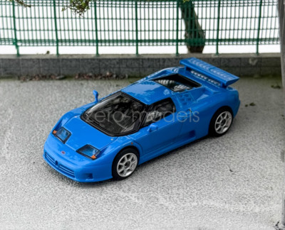 MINIGT 1:64 Blue Bugatti EB110 Super Sports Model Diecast Metal Car