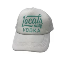 American Needle Locals Only Vodka Baseball Cap Mesh Snapback White Unisex OS