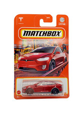 2024 Matchbox Tesla Model X 18 Metalflake Red