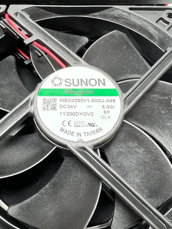 Lot of 8x SUNON MEC0252V1-000U-A99 12025 24V 5.0W 12CM Cooling Fan 2-wire Guard - Image 3 of 4