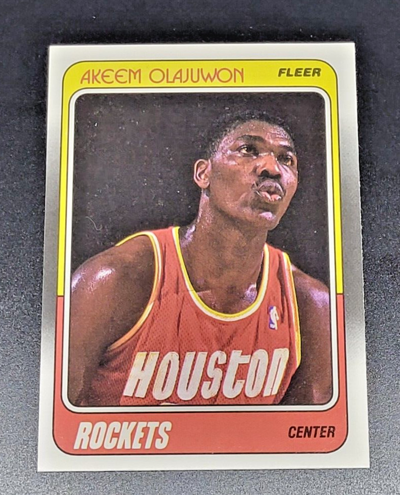 1988-89 Fleer AKEEM OLAJUWON Base Card No. 53 of 132 Rockets