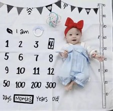 Baby Milestone Photo Background Blankets Play Mats Backdrop Cloth Calendar