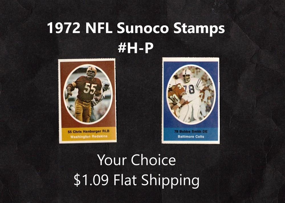 1972 Sunoco NFL Stamps H-P Your Pick $1.09 Flat Shipping Updated 3/18/25