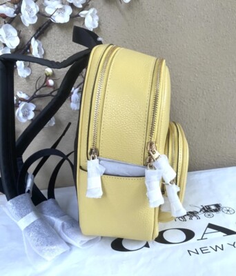 Coach Mini Court Backpack c8603 Coach C8603 Mini Court Backpack In Gold/Retro Yellow  main image 2