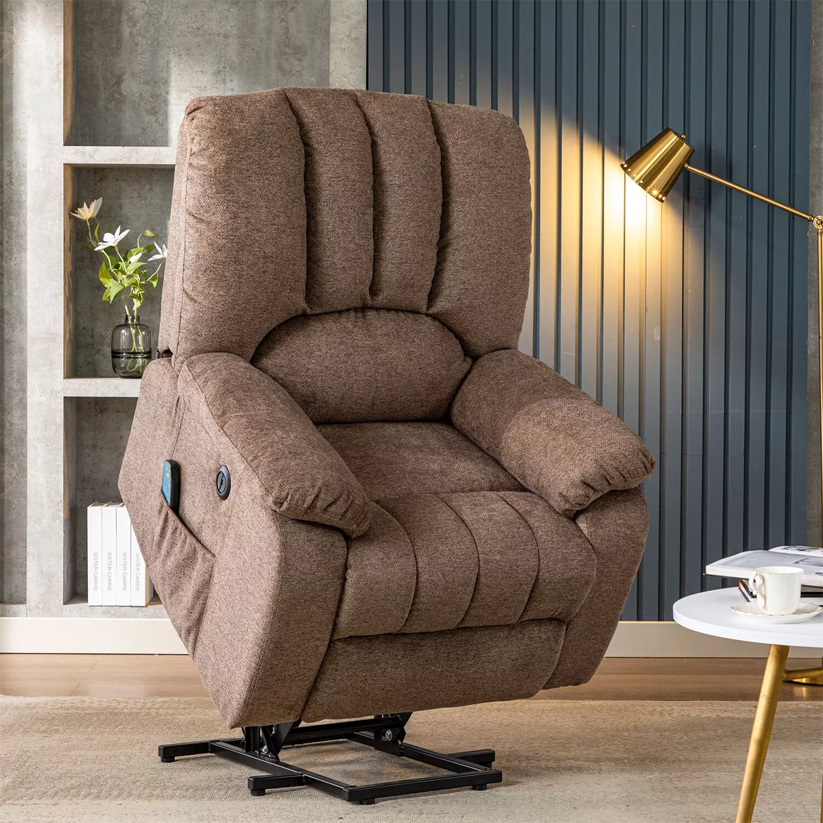 Electric Power Lift Recliner Chair Single Sofa w Massage Heat