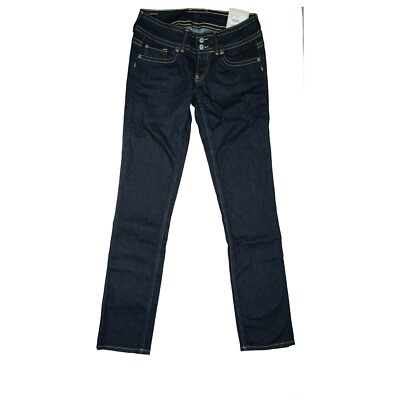 Jean Pepe Jeans Kiana Femme - Coupe Straight Low Rise, Taille W28 L32, Bleu, Stretch, Neuf Avec Petites Imperfections