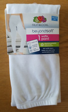 NEW Fruit Of The Loom Women's 3XL Beyond Soft Waffle Thermal Pants Wicking White