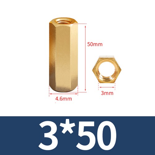 Threaded Rod Connecting Nuts Allthread bar Brass Hexagon Connectors M2 to M6 - Picture 74 of 130