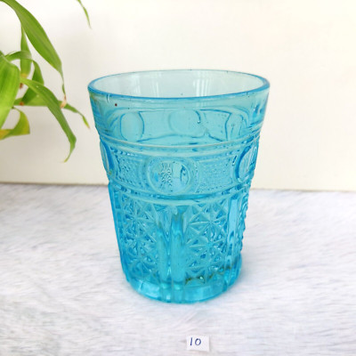 1930s Klassisch Aqua Blau Glas Bauchige Japan Dekorative Barware Sammler GT109