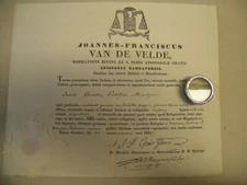 Antique reliquary relic Pope Saint Cornelius + document 1835 COA (cattle)