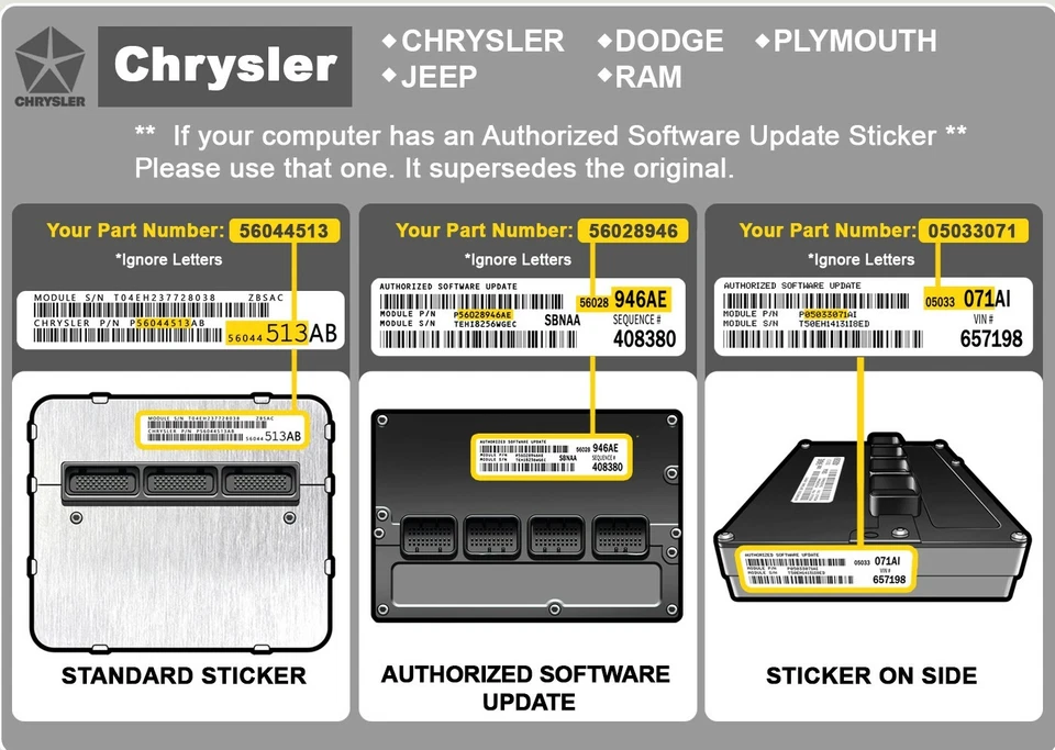 1996 Dakota 3.9L AT Engine computer P56040803 "Programmed to your VIN" ECM PCM - Image 2 of 2