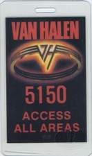 VAN HALEN 1986 5150 Laminated Backstage Pass