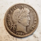 1901 P BARBER SILVER DIME ***NICE COIN!*** - FREE SHIPPING! A8367