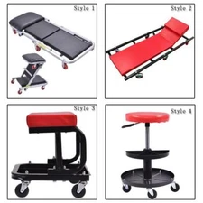 Rolling Creeper Seat Mechanic Stool Chair Repair Tools Tray Shop Auto Car Garage