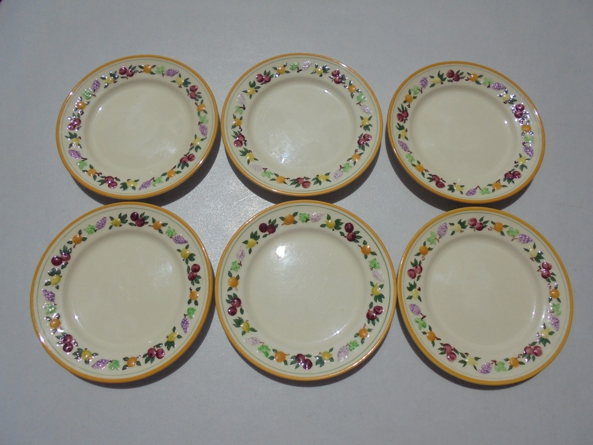 Vintage Franciscan Small Fruits Bread Plates 1/4