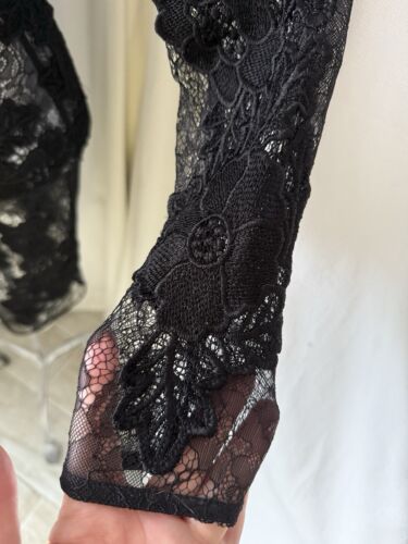 House Of CB Nolita Black Lace Long Sleeve Dress Sheer Sexy Sz XS - Picture 8 of 18