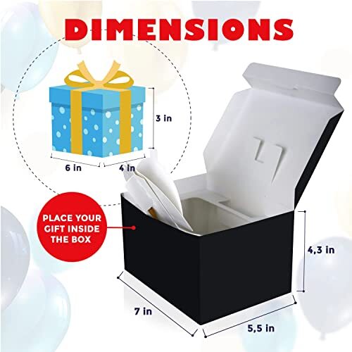 DIY Exploding Birthday Gift Box Confetti Pop up 7.1x5.5x4.3 Inches