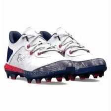 NEW Under Armour 3026596-100 Harper 8 TPU JR USA Baseball Cleats size 1.5