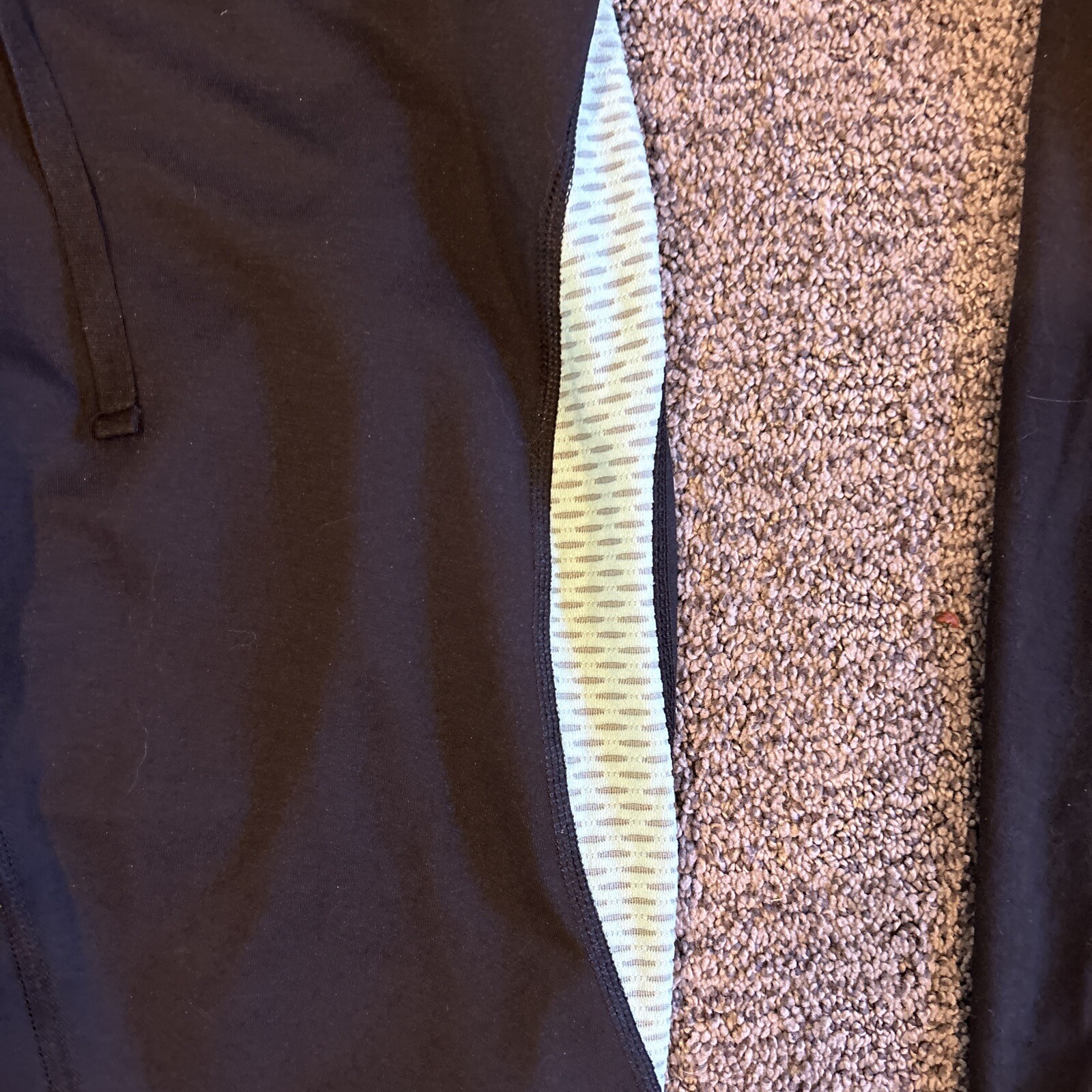 Leggings donna Fila Capri nero verde elastico in vita con coulisse logo taglia M