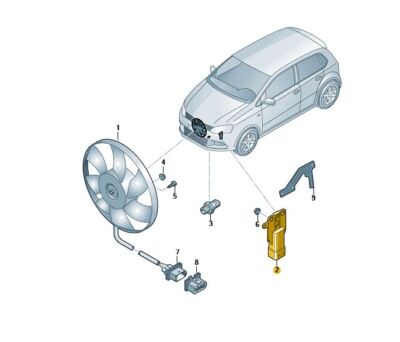 Original Steuergerät für Kühlerlüfter Seat Ibiza Skoda Fabia VW