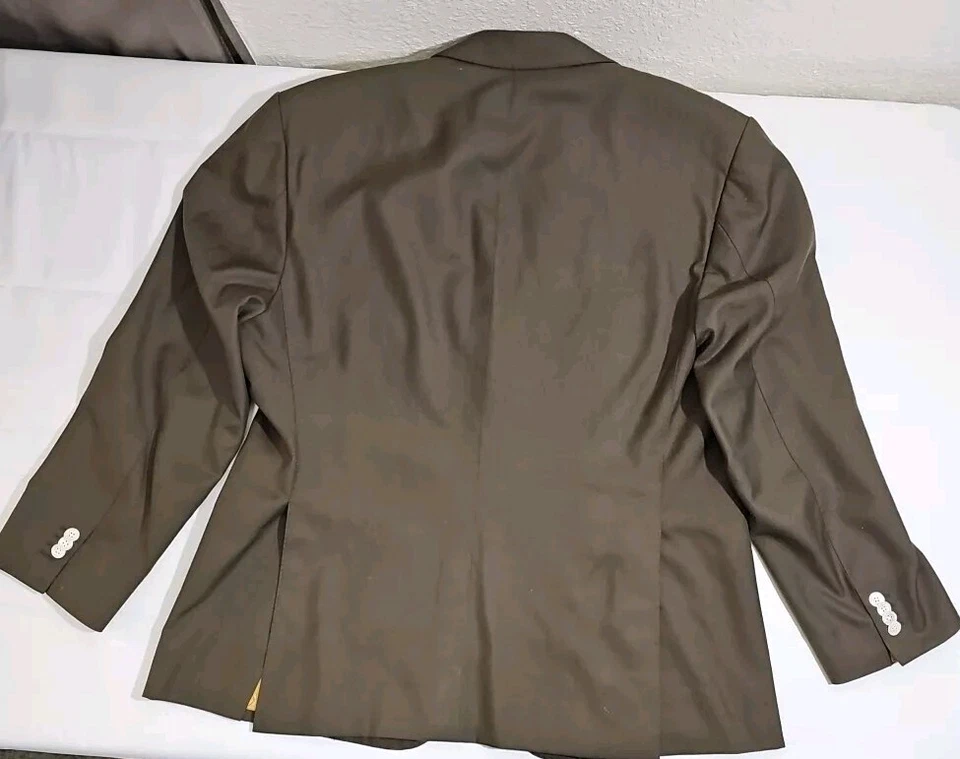 Abrigo deportivo de lana de tiburón Astor & negro a medida traje chaqueta marrón pecho para hombre talla 46 Foto 4 de 4