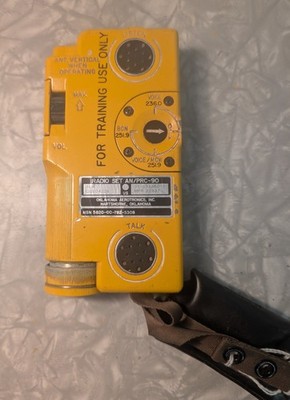 Rare Yellow AN/PRC-90 Training Radio to Train Soldiers on Using the AN/PRC-90