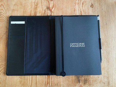 OFFICINE PANERAI - Notebook Bloc de notas con lápiz - Cuero negro - 17 x 23 x 2